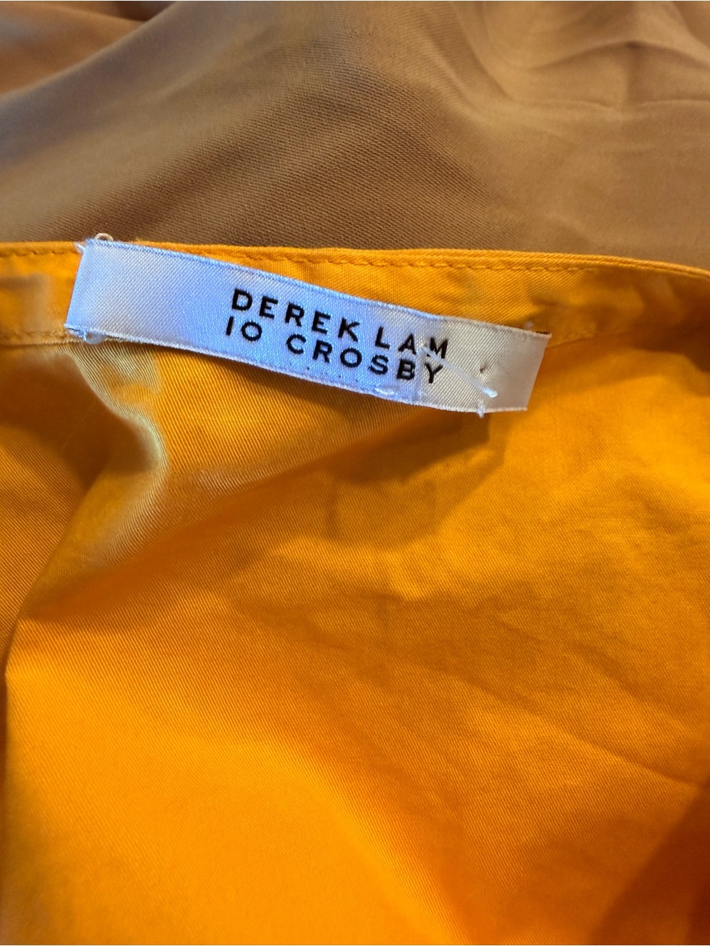 Derek Lam 10 Crosby Women's Bright Orange Button-Front Pintuck Blouse - Picture 5 of 6